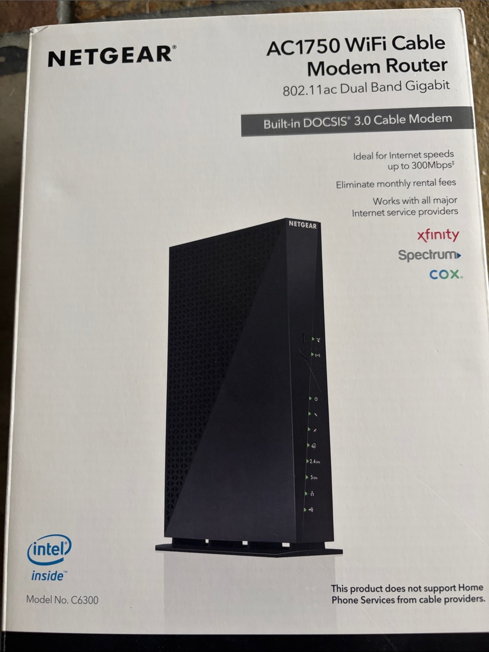 NETGEAR Black AC1750 WiFi Cable Modem Router